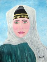 Iraq Women - Acrylic On Masonite Paintings - By Giuseppe Ferri, Portrait Painting Artist