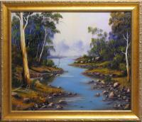 Landscapes - River Gumtrees - Oil Paint