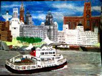 Liverpool Water Front - Acrylic Paintings - By Joe Scotland, Impreesion Painting Artist