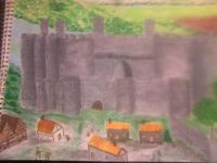 Conway Castle - Acrylic Paintings - By Joe Scotland, Impreesion Painting Artist