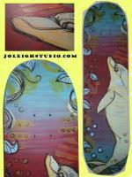Dolphin Surf - Acrylic Paint Paintings - By Ashleigh Fedo, Surreal Painting Artist