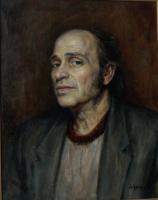 Portraits - Man In Gray - Oil On Canvas