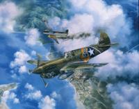 Limited Edition Prints - One Off At Darwin - P-40E Warhawk 49Th Fighter Group - Oil On Canvas