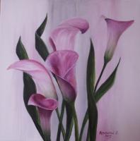 Floral - Pink Callas 2 - Acrylics