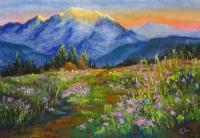 Morning Meadow - Dry Pastel Paintings - By Erika Kohutovic, Landscape Painting Artist