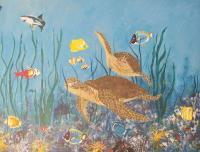 Life At The Coral Reef - Acyclic Paintings - By Craig Cantrell, Acrylic Painting Painting Artist