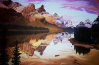 Jasper National Park Canada - Oil On Canvas Paintings - By Qiufen Wei Marmo, Realism Painting Artist