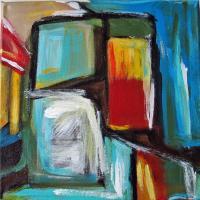 Inside Spaces - Acrylic On Canvas Paintings - By Kat Crosby, Abstract Expressionism Painting Artist