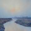 Sunset - Oil On Canvas Paintings - By Abid Khan, Impressionism Painting Artist