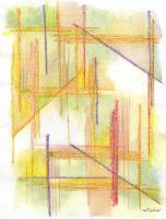 Lines And More Lines - Mixed Media Paintings - By Anna Helena Fisher, Abstract Painting Artist