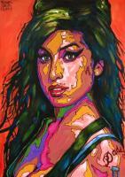 Amy Winehouse - Acrylic Paintings - By Michael Gavan Duffy, Contemporary Painting Artist