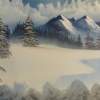Frozen Pond - Oil On Canvas Paintings - By Ed Burcher, Landscape Painting Artist
