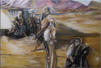 Ishmaels Banishment - Oil On Canvas Paintings - By Iris Wexler, Oil On Canvas Painting Artist