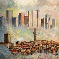 Skylines - Acrylic On Canvas Paintings - By Rolando Lambiase, Impressionism Painting Artist