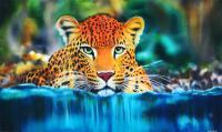 Cooling Off - Silk Painting Paintings - By Ursula Schroter, Silk Paint On Silk Painting Artist