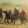 Buzkashi - 120X180Cm Paintings - By Akram Ati, Oil Painting On Canvas Painting Artist