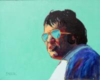 Sunglasses - Acrylic On Canvas Paintings - By Dave Barazsu, Impressionism Painting Artist