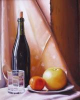 My Paintigs - A Bottle Of San Deni Mandarin And Grapefruit - Oil On Cardboard 400X500 Mm