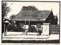 Prints - House On Corner Of Landsdown And Lutman Pe - Linocut