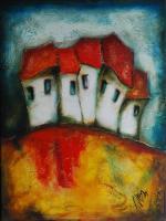 On The Hill - Acrylic Paintings - By Nebojsa Jovanovic, Abstract Painting Artist