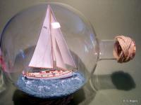 Ships In Bottles - Ship In Bottle - Anne Caie - Wood Thread Paper Paint Etc