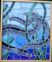 Glass Mosaic Wall Hanging - Eels - Glass