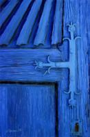 Blue Church Door - Stretched Canvas Giclee Print - Camera_Computer Photography - By Jim Pavelle, Digital Realism Photography Artist