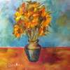 Van Gogh Inspired Sunflowers - Oil Paintings - By Anna Clark, Stilllife Painting Artist