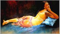 The Dreamer - Oil Pastel Paintings - By Abhisek Ghosh, Expressionist Painting Artist